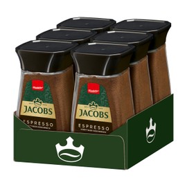 Jacobs löslicher Kaffee Espresso, 6er Pack, 6 x 100 g Instant Kaffee
