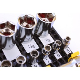 Peg Dots (yellow, 40 pcs) for Labeling Sockets (SAE/metric) - Accessory for ORGANIZER GENIE Pegboards to Label Sockets for size/standard