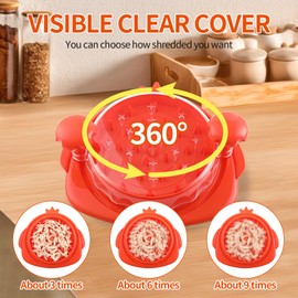 Chicken Shredder,10.8" Manual Large Chicken Shredder Tool Twist,Visible Shredded Chicken&Meat Shredder Machine,Ergonomic Handle,Anti-Slip, BPA Free,Meat Shredder Tool For Pork Beef Chicken