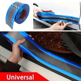 Car Door Sill Protector Car Door Sill Protectors Anti-Collision Strips Rubber Waterproof Protective Strip for Car Door Protection Door Sill Protector Bumper Protector (Blue, 7 cm Wide and 3 Metres