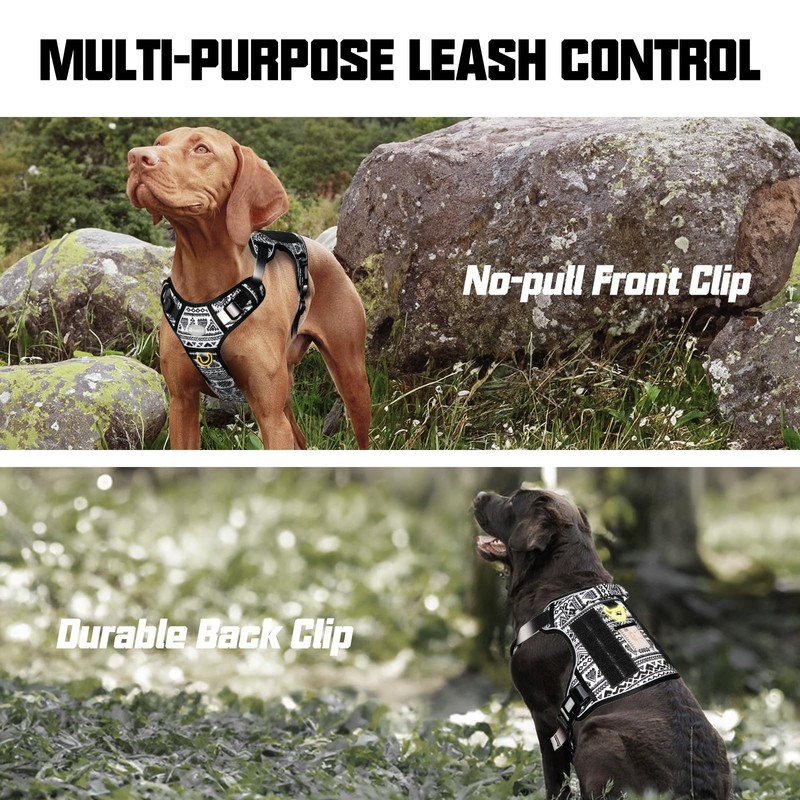 AUROTH Tactical Dog Harness for Large Dogs No Pull Adjustable