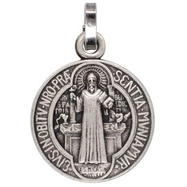 VILLAGE GIFT IMPORTERS Saint Benedict Pendant with Colorful Back | Patron Saint of Students | Powerful Spiritual Protection and Inspiration | Catholic Devotional Accessory (Rose Pink)