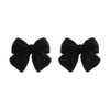 Artist Bow Tie Ribbon Stud Earrings for Women Red Black