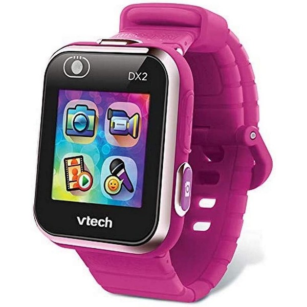 VTech Kidizoom Smartwatch DX2 Pink, Interactive Kids Watch with Dual Camera, Colour Touch Screen, Motion Sensor Smart Watch, Shockproof, Italian Language, 5-13 Years