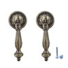 Honbay 2PCS Antique Style Bronze Metal Drawer Tear Drop Cabinet