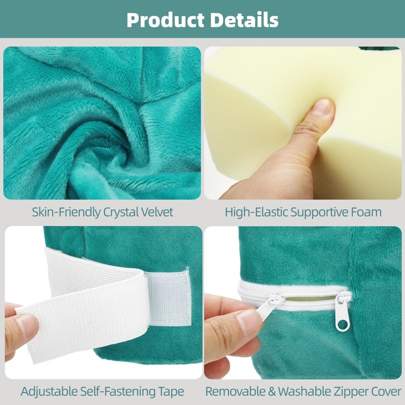Hybodies 2 Pcs Heel Protector, Fleece Foot Elevation Pillow