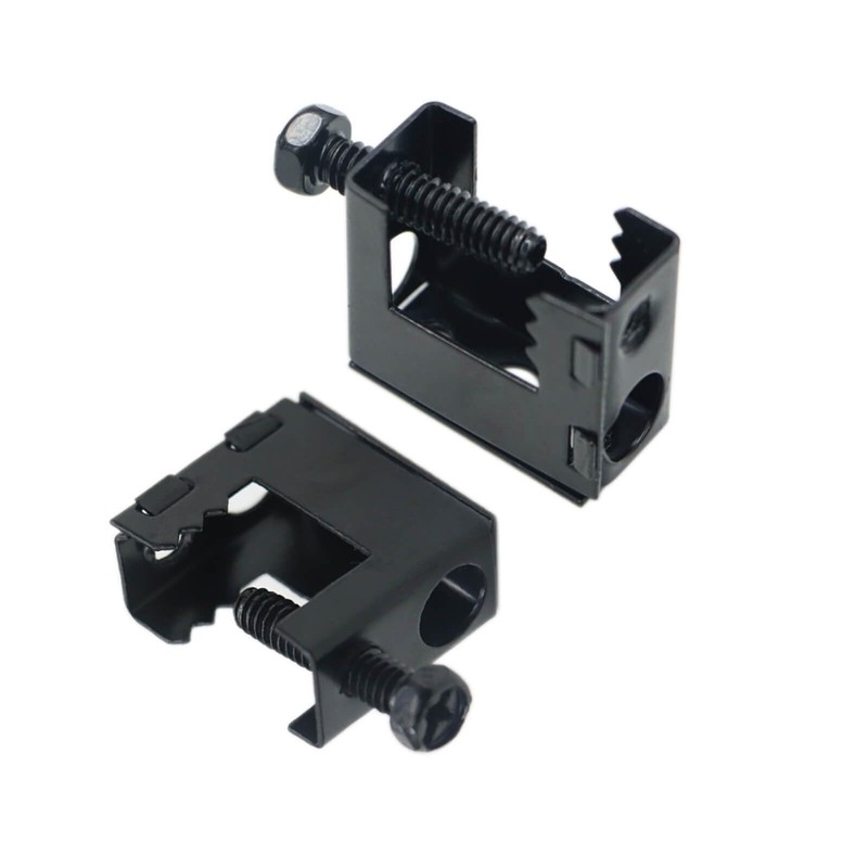 Upgrade Baudelun 1/4"-20 Beam Clamps, Black Steel Bolt-on Beam Clamp