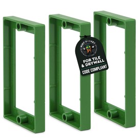 Mint Bucket Brands 3/8" Single Gang Outlet Box Extenders, UL Listed, Electrical Box Extender for Outlets & Switches, Pack of 3