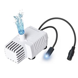 ORSDA Cat Fountain Pump With Water Level Window, LED Light, Replacement Motor for Stainless Steel Cat Dog Water Dispenser