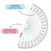 Zonon 200 Pcs 4 Inch Clear Plastic Protractor Bulk Math