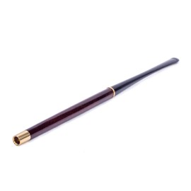 Dr. Watson - 22 cm extra langer Zigarettenspitze aus Holz, Vintage-Serie, wahlweise Glatt oder Geschnitzt, passend für Extra Slim Zigaretten (GLATT)
