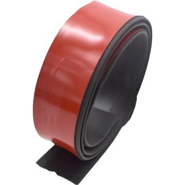 Bamyli Gummi-Mattenrolle, Neopren-Platte, 25 mm (B) x 3 mm (T) x 4 m (L), selbstklebender Gummistreifen, Vollgummi-Streifen für DIY-Dichtungen, Handwerk, Pads, Bodenschutz, Stützen, Nivellierung,