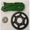 PPD SFR JT ARCTIC - CAT DVX400  STEEL SPROCKET HD GREEN O-RING CHAIN KIT 04 - 08