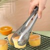 2PCS 7inch Silver Food Serving Tongs Stainless Steel Buffet Tongs