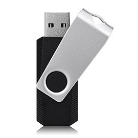 TOPESEL 128GB USB 2.0 Flash Drive Memory Stick Thumb Drive Swivel USB Jump Drive with LED Indicator(Black)
