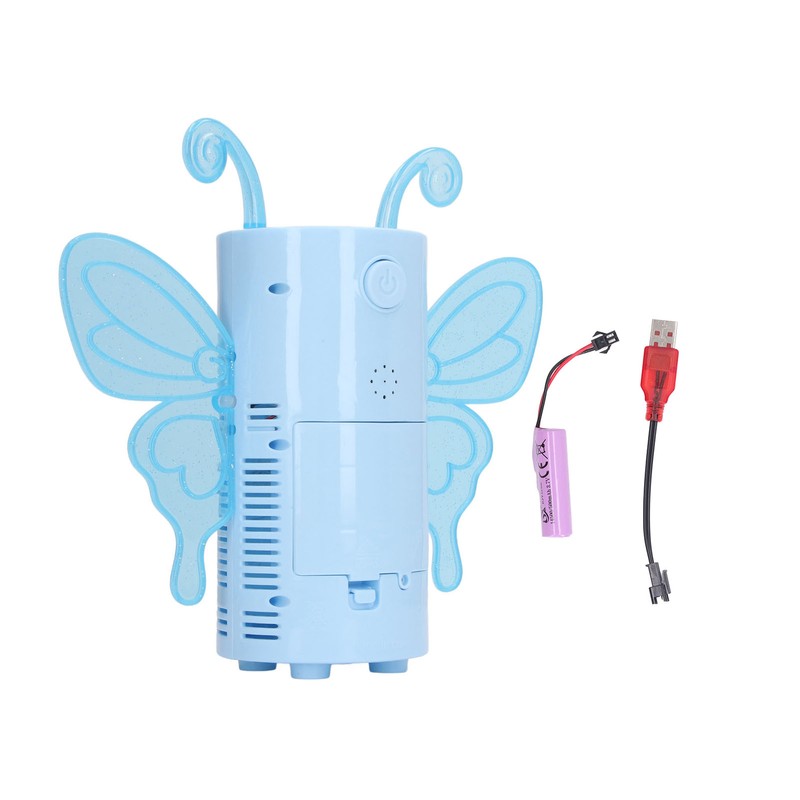 Electric Bubble Machine Automatic Multi Holes Butterfly Shape Portable Lightweight