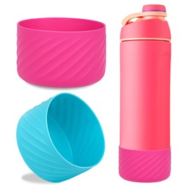 2Pcs Protective Silicone Boot Bottom Base for Owala FreeSip Twist and Flip Flask 32OZ and More Other Flask Water Bottles with Bottom Diameter 3.3-3.43in