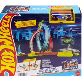Hot Wheels Action Pista de Juguete Circuito Doble Loop Neón para niños de 4 años en adelante                                                          