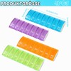 Pill Box 7 Days Small, Pack of 4 Weekly Dispensers