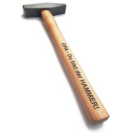 diamandi Hammer with engraving: OPA - Du bist der HAMMER! German quality tool engraved in Berlin, practical gift for the best grandpa in the world