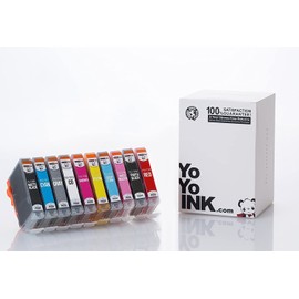 YoYoink 10 Pack Remanufactured Canon PGI-72 Cartridge (1 Matte Black,1 Photo Black,1 Gray,1 Cyan,1 Photo Cyan,1 Magenta,1 Photo Magenta,1 Yellow,1 Red,1 Chroma Optimizer)
