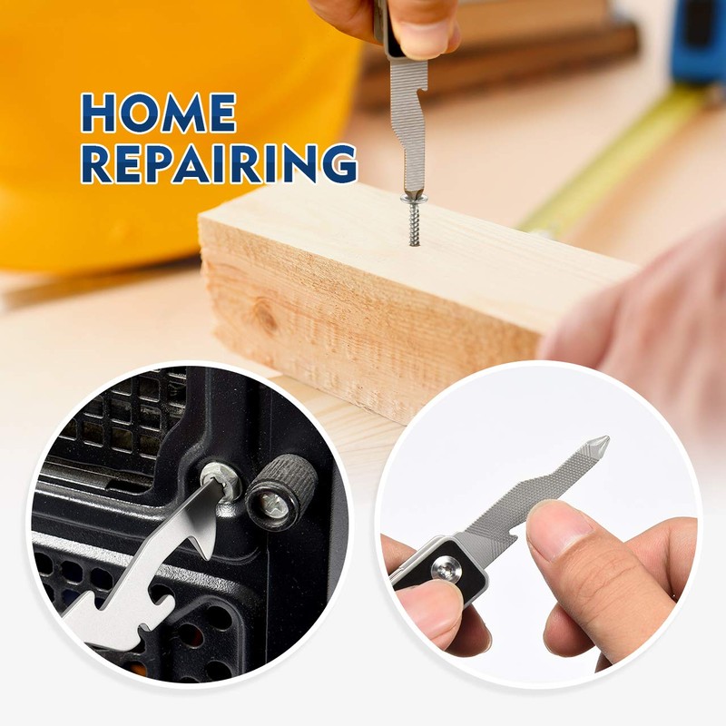 BIBURY EDC Multitool, 10 in 1 Pocket Size EDC Key