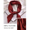 Onllh 100% Mulberry Silk Scarf for Women Hair Lightweight Square