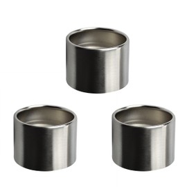 ECUDIS 3 Pack Metal Lamp Shade Collar Rings, Light Socket Shade Rings for Medium-Base Ceramic Sockets, Lock E26 E27 Ceramic/Porcelain Socket with Thread Diameter 1-1/2 Inches (Nickel)