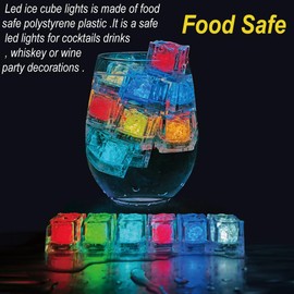 360 Pack Light Up Ice Cubes for Drinks,Plastic Glow Cubes for Drinks Bulk, Lighted Ice Cube for Drinks Changes Colors,Slow Flashing LED Drink Lights for Colorful Party Decorations