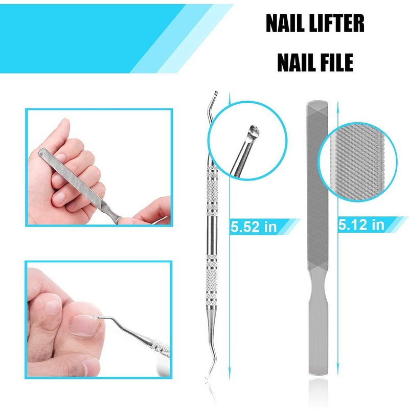 Ingrown Toenail Tool Kit (9PCS), Professional Toe Nail Clipper Set