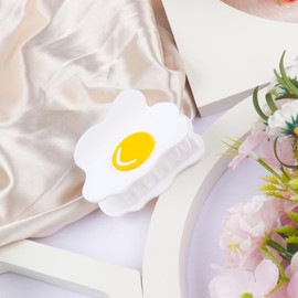 Hair Clips for Women and Girls Hair Claw Clips for Thin Thick Curly Hairs Big Matte Banana Barrettes with Egg Design Strong Hold Jaw Clips for Spring Summer Holiday Party