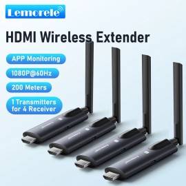Transmisor de Vídeo Inalámbrico Lemolele R1030 1tx+3rx Hdmi
