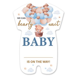brayqu Woodland Boy Baby Shower Party Invitations, Forest Animals Baby Shower Shaped Invitations Fill-in Baby Shower Party Invites (20 Invitation Cards with Envelopes)