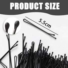 Hair Pins Black Pack of 100 Bobby Pins Black Hair Clips Hair Clips Women for Women & Girls Hair Clip Metal Perfect Hair Pin Set for Children, Girls Hair Accessories, Hairdressing Salon
