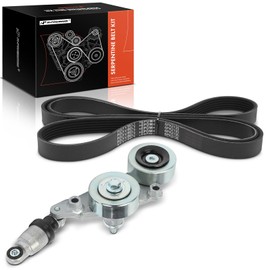 A-Premium Serpentine Drive Belt Kit with Tensioner Compatible with Honda Cars - Accord 2008-2010, Accord Crosstour 2010, Pilot 2006-2011, Odyssey 2005-2010 - 3.5L