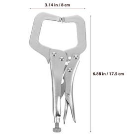 VILLCASE Locking C Clamp, Carbon Steel Locking Face C-Clamp, Heavy Duty C-Pliers Vise Grips, C-Pliers Welding Clamps for Woodworking, Welding and Pocket Hole Joinery, 6 Inch
