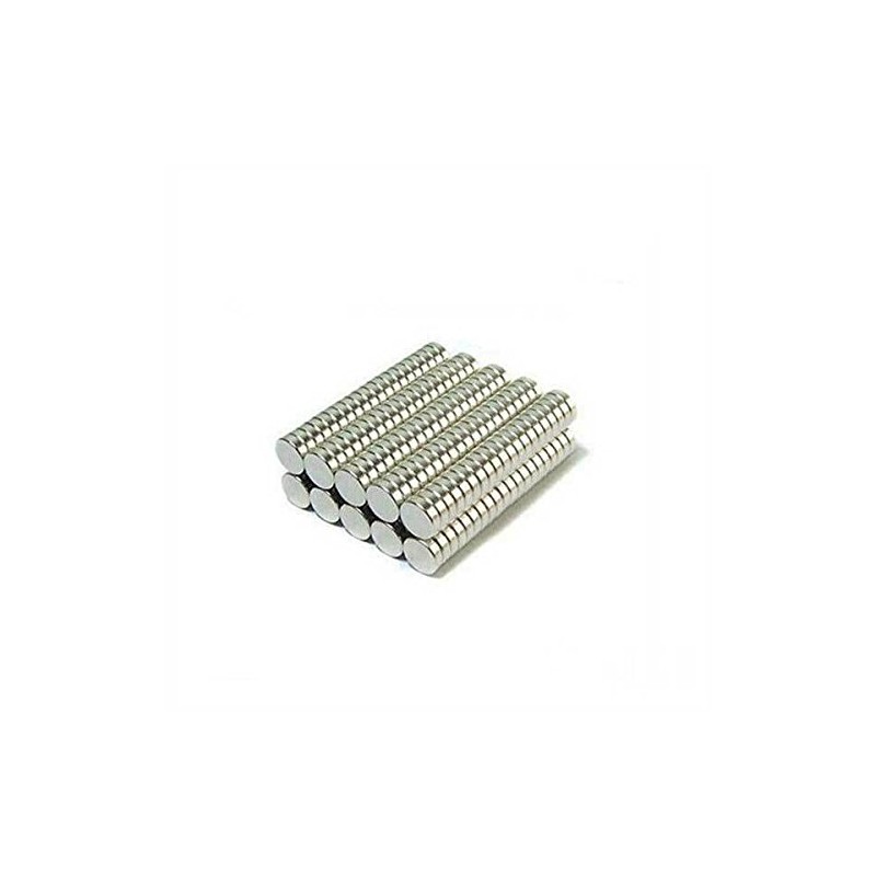 Magnetastico® | 50 pieces 10x3 mm disc neodymium magnets N52