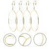 BUGUUYO 4 x Scandinavian Scarf Rings Hangers Robust Metal Hanger