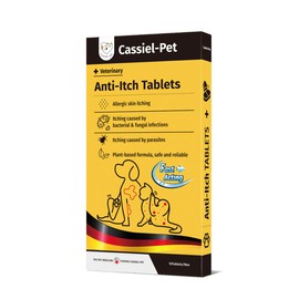 Cassiel pet Dog Allergy Relief Chews - Dog Itch Relief - Relieves Rash, Heals Wounds, Soothes Inflammation, Treats Bites, Scratches, Cat Wound Care - 10 Chews