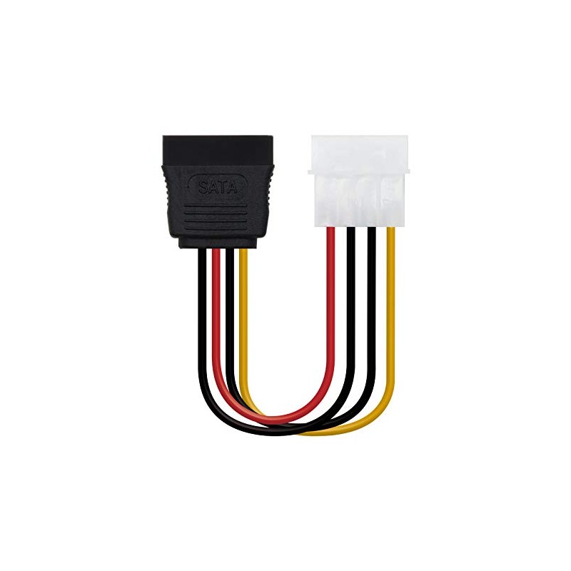 Brightium 16cm SATA Power Cable with 4 Pin Molex Male