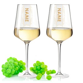 Leonardo Puccini Weinglas mit Gravur - Elegant Design - Personalisiert & mit Name - Geschenk für Weinliebhaber - Geschenk zum Geburtstag Hochzeit Valentinstag für Sie & Ihn - Farbe: Puccini UV