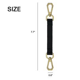 Heavy Duty Double Ended Collar Backup Clip for Dog Harnesses, Lockable Safety Clip for Prong Collar with Gentle Nylon Webbing