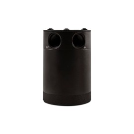 Mishimoto MMBCC-CBTWO-BK Compact Baffled Oil Catch Can, 2-Port, Black