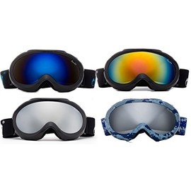 Kids Boys Girls Snow Goggles Anti-Fog Dual Lens UV400 Ski Goggles Blue Flash