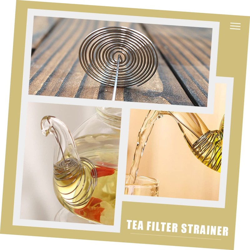 ULTECHNOVO 20Pcs Stainless Steel Tea Pot Filters Spring Strainers for