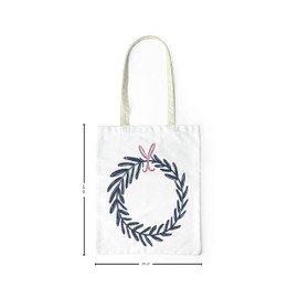 Le Jardin du Lin Bedruckte Einkaufstasche, Tasche, Faltbar, Stofftasche mit Zwei Langen Henkeln, Größe: 34x40 Cm