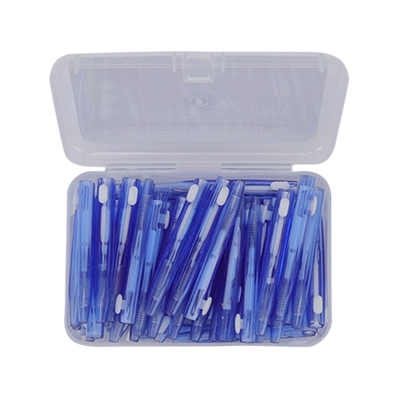 60Pcs Interdental Brush Practical Slim Braces Cleaner with PP Handle
