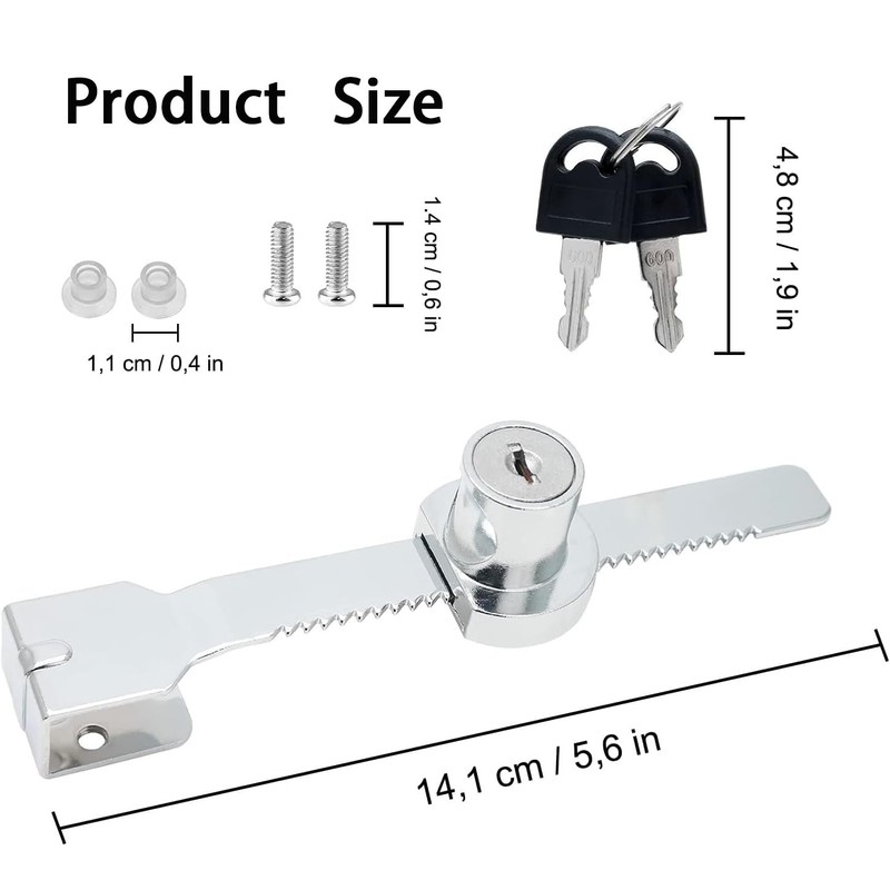 Rack Lock Display Cabinet Lock Terrarium Lock with Key Lower