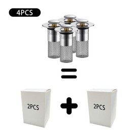Bathroom Sink Stopper Hair Catcher, Universal Pop Up Sink Drain Filter with Stainless Steel Filter Basket, Bathroom Sink Drain Strainer:_4 PCS