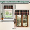 Park Designs Farmhouse Kitchen Valances for Windows - Plaid Pine